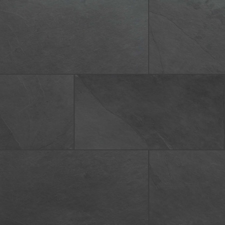 Montauk Black 12 In. X 24 In. Gauged Slate Floor And Wall Tile, 5PK